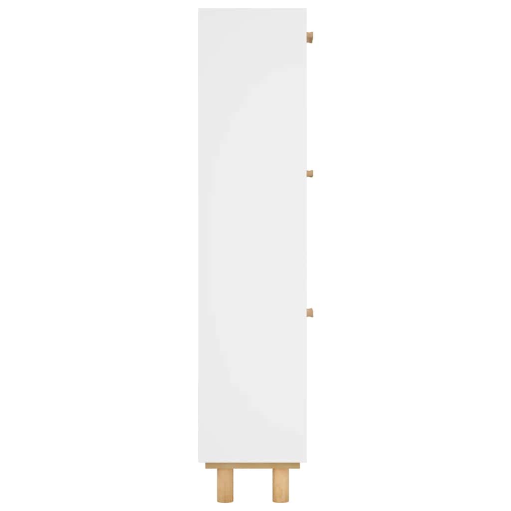 vidaXL Szafka na buty, biała, 52x25x115 cm, materiał drewnopochodny