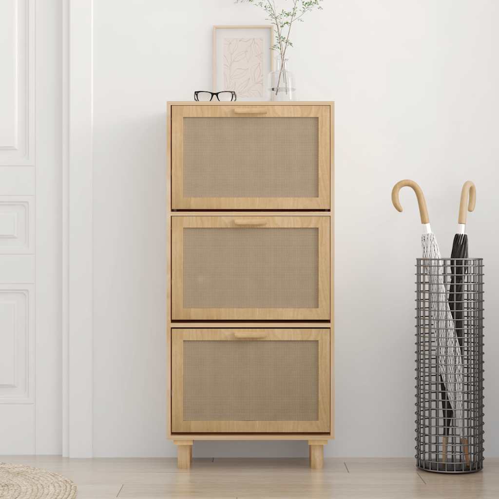 vidaXL Szafka na buty, brązowa, 52x25x115 cm, materiał drewnopochodny