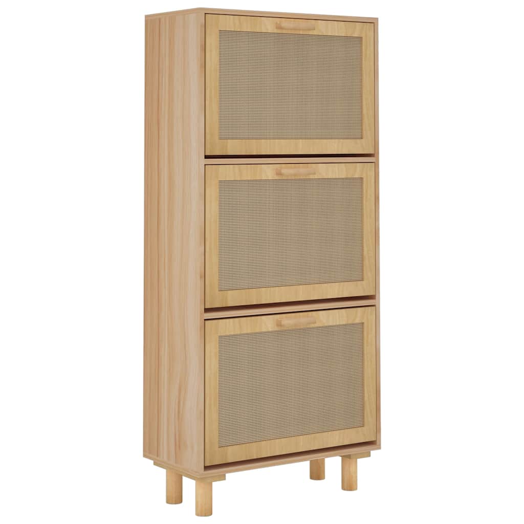vidaXL Szafka na buty, brązowa, 52x25x115 cm, materiał drewnopochodny