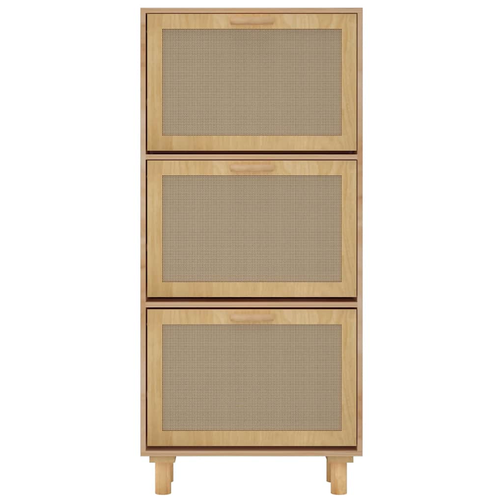 vidaXL Szafka na buty, brązowa, 52x25x115 cm, materiał drewnopochodny