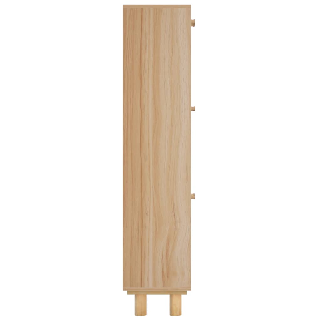 vidaXL Szafka na buty, brązowa, 52x25x115 cm, materiał drewnopochodny