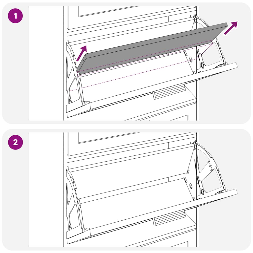 vidaXL Szafka na buty, brązowa, 52x25x115 cm, materiał drewnopochodny