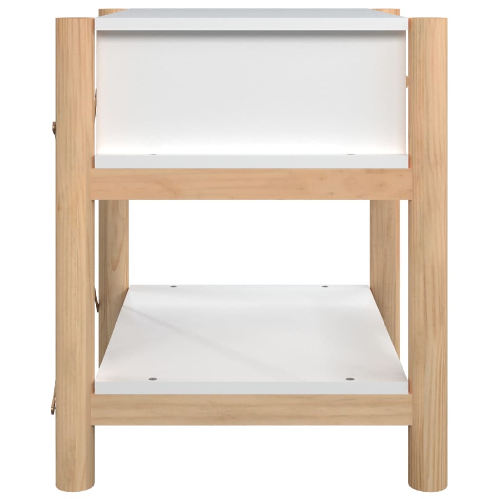 vidaXL Szafki nocne 2 szt., białe 42x38x45 cm, materiał drewnopochodny