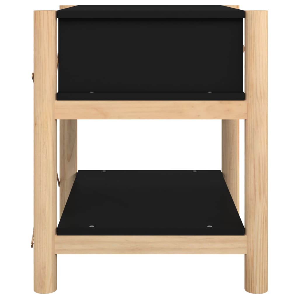 vidaXL Szafki nocne 2 szt., czarny 42x38x45cm, materiał drewnopochodny
