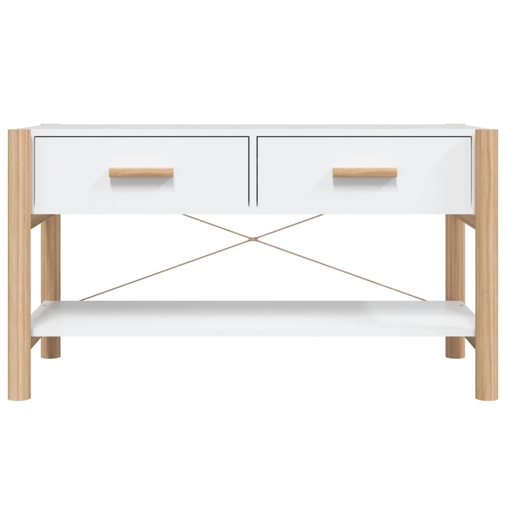 vidaXL Szafka pod TV, biała, 82x38x45 cm, materiał drewnopochodny
