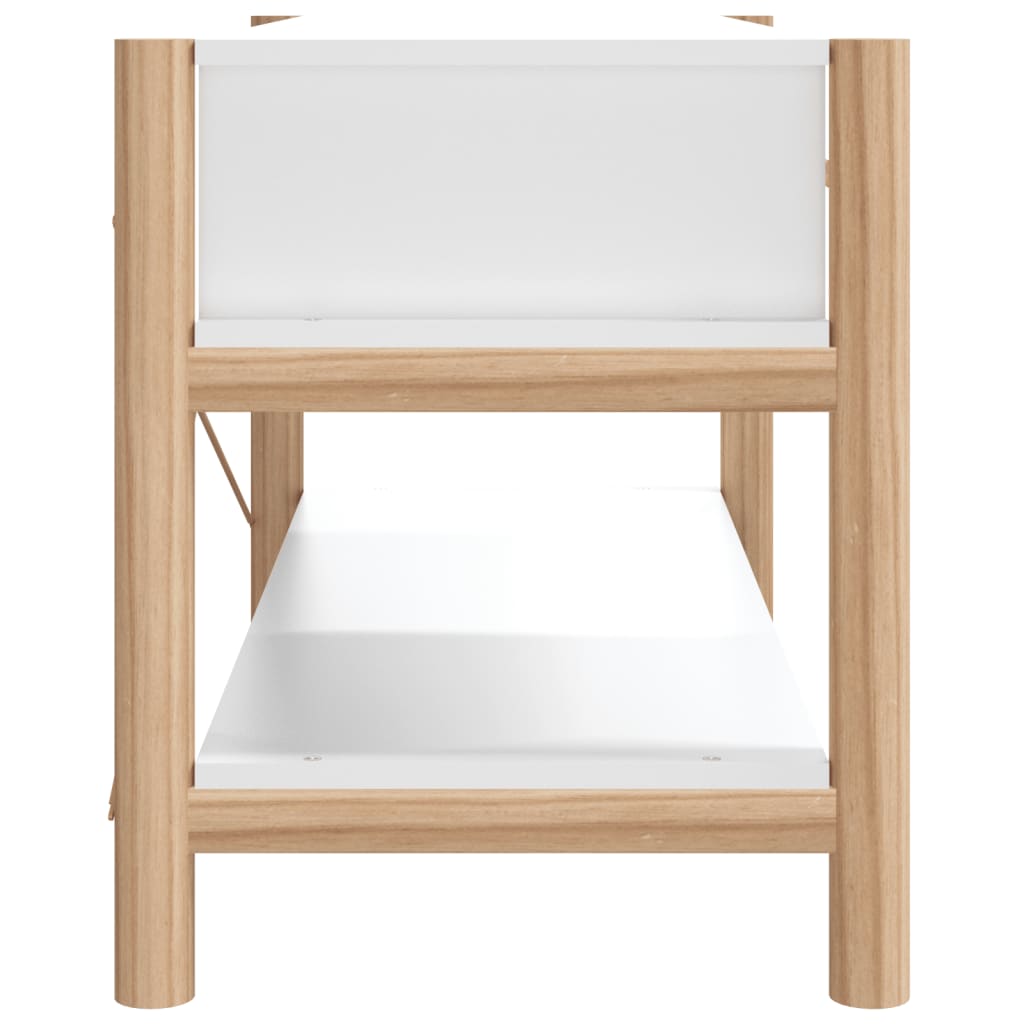 vidaXL Szafka pod TV, biała, 82x38x45 cm, materiał drewnopochodny