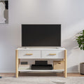 vidaXL Szafka pod TV, biała, 82x38x45 cm, materiał drewnopochodny