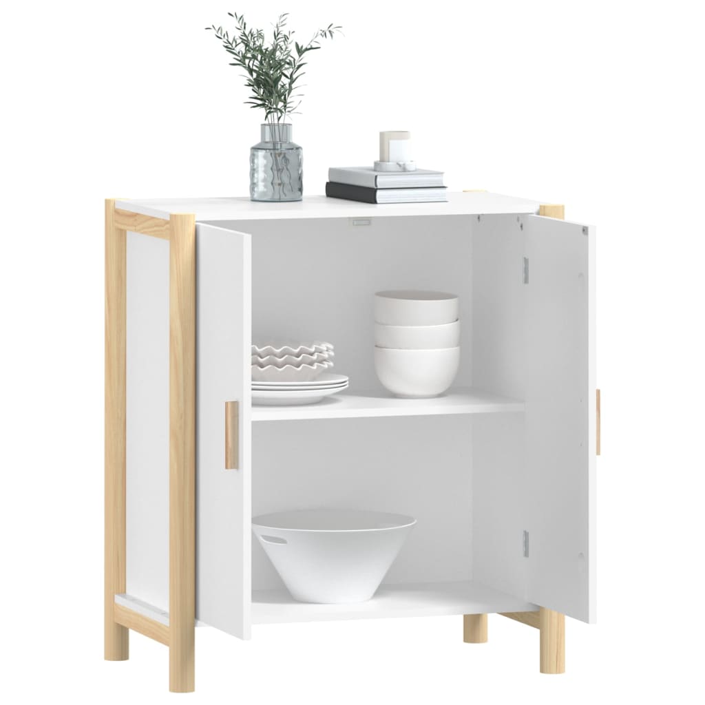 vidaXL Szafka, biała, 62x38x70 cm, materiał drewnopochodny