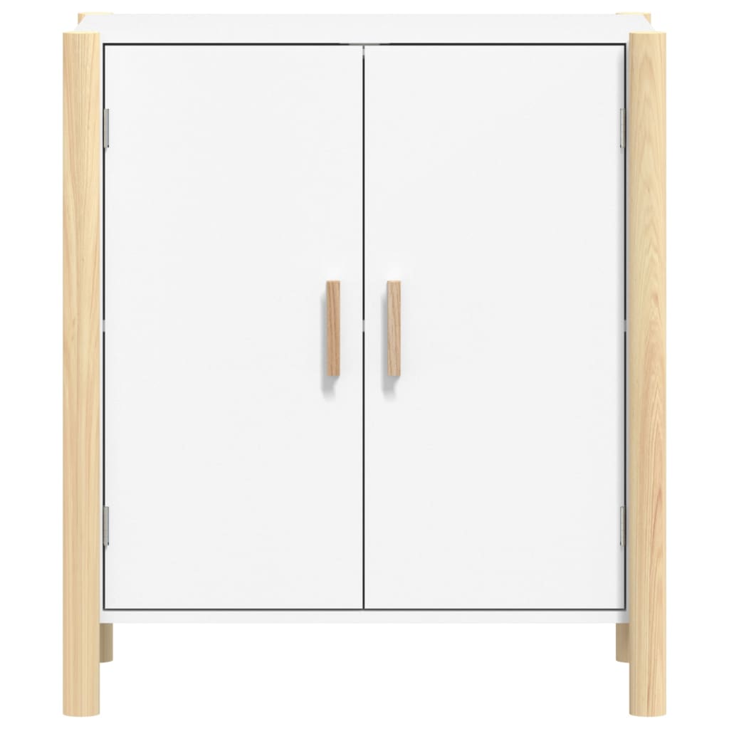 vidaXL Szafka, biała, 62x38x70 cm, materiał drewnopochodny