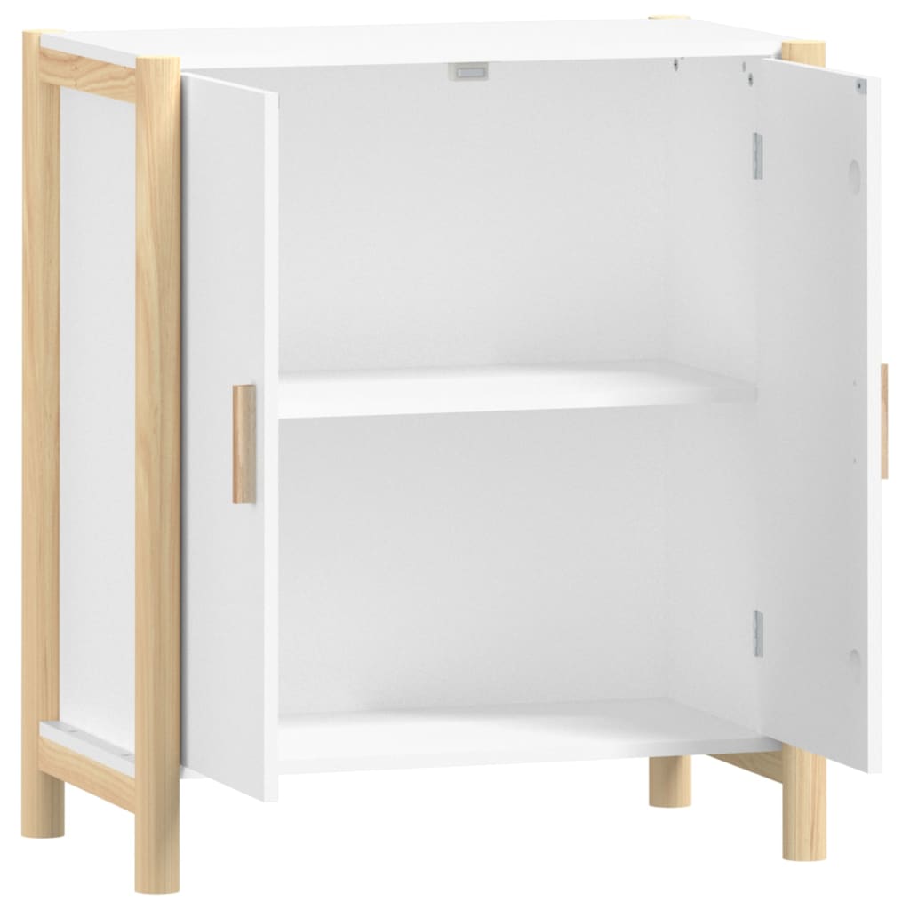 vidaXL Szafka, biała, 62x38x70 cm, materiał drewnopochodny