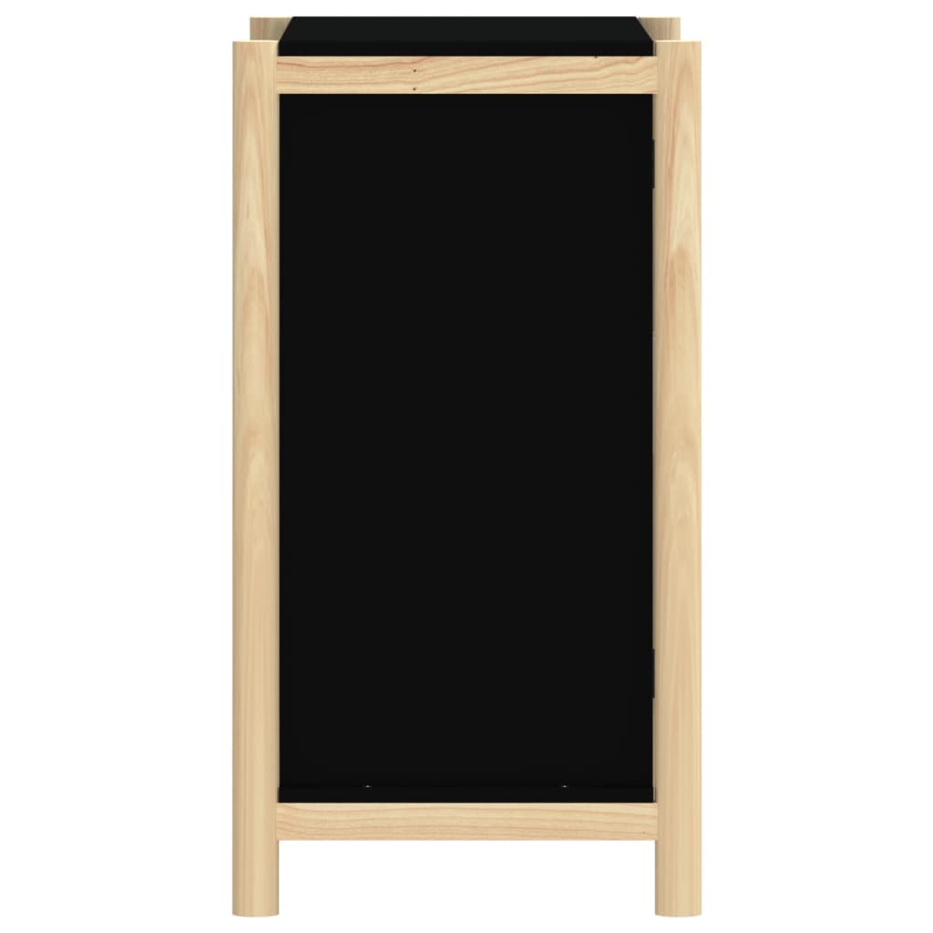vidaXL Szafka, czarna, 62x38x70 cm, materiał drewnopochodny