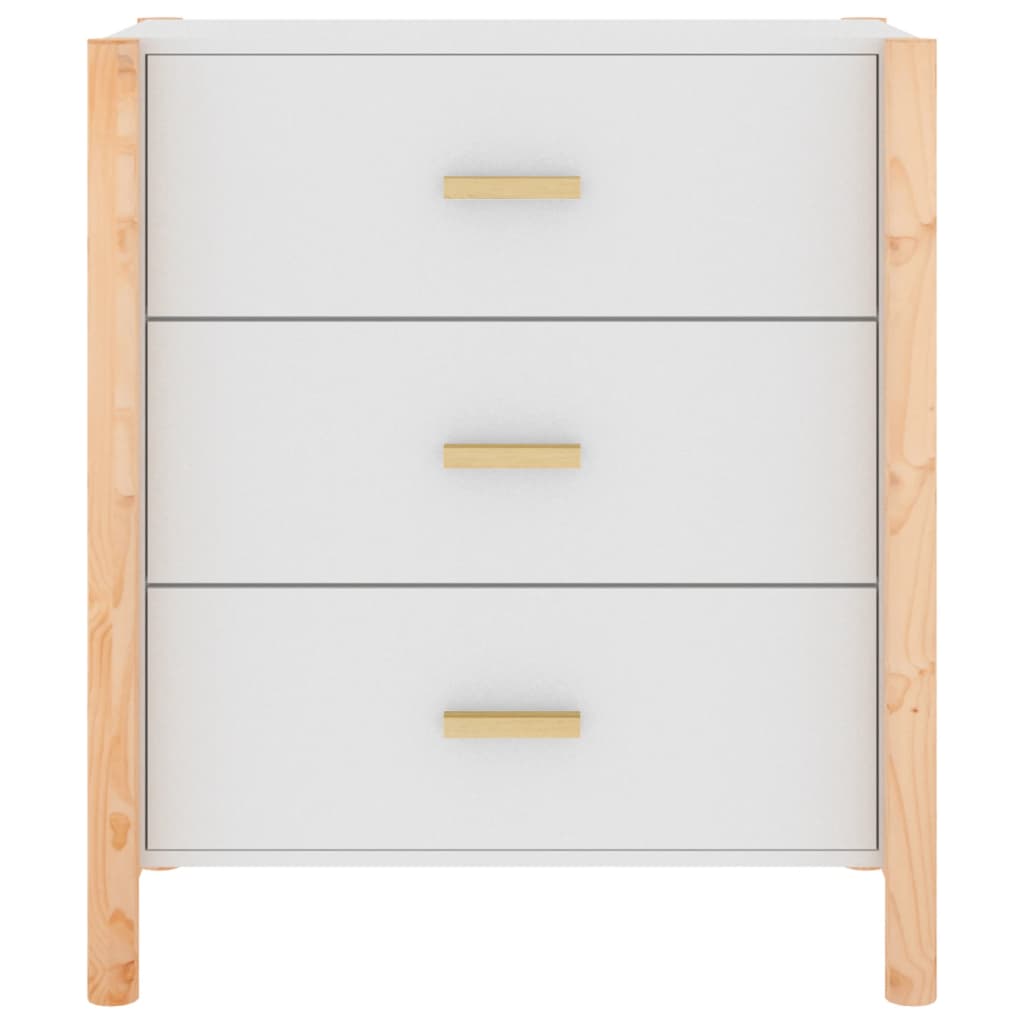 vidaXL Szafka, biała, 62x38x70 cm, materiał drewnopochodny