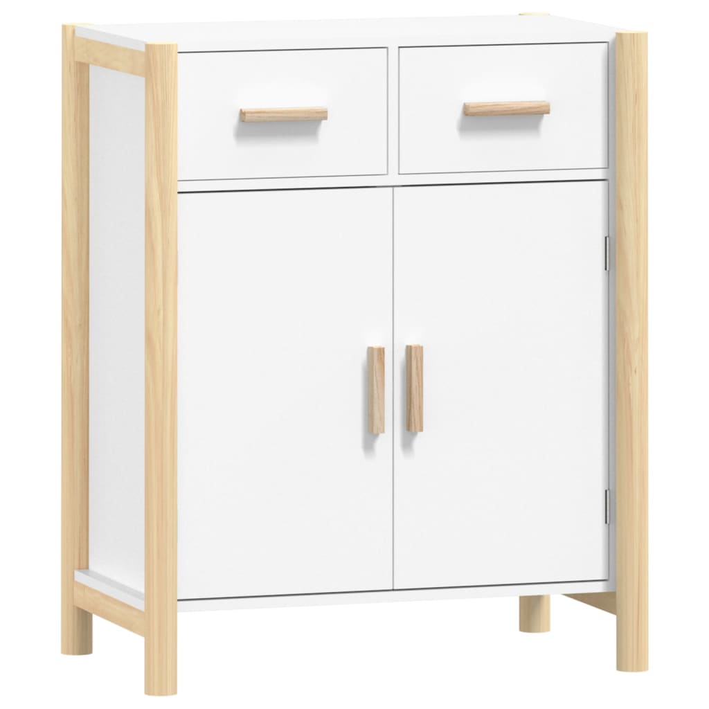 vidaXL Szafka, biała, 62x38x75 cm, materiał drewnopochodny