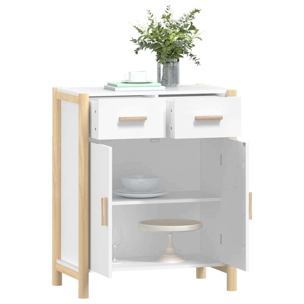 vidaXL Szafka, biała, 62x38x75 cm, materiał drewnopochodny