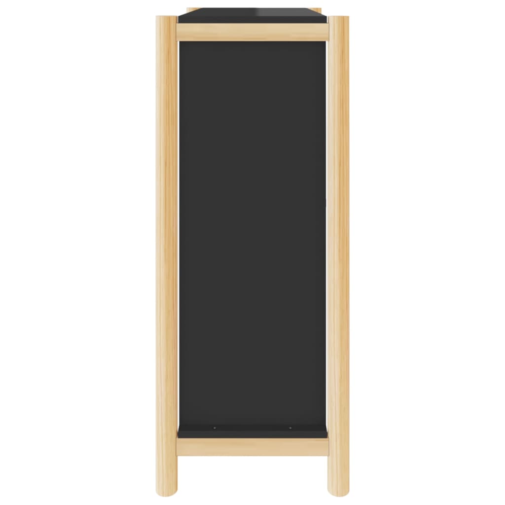 vidaXL Szafka na buty, czarna, 57,5x33x80 cm, materiał drewnopochodny