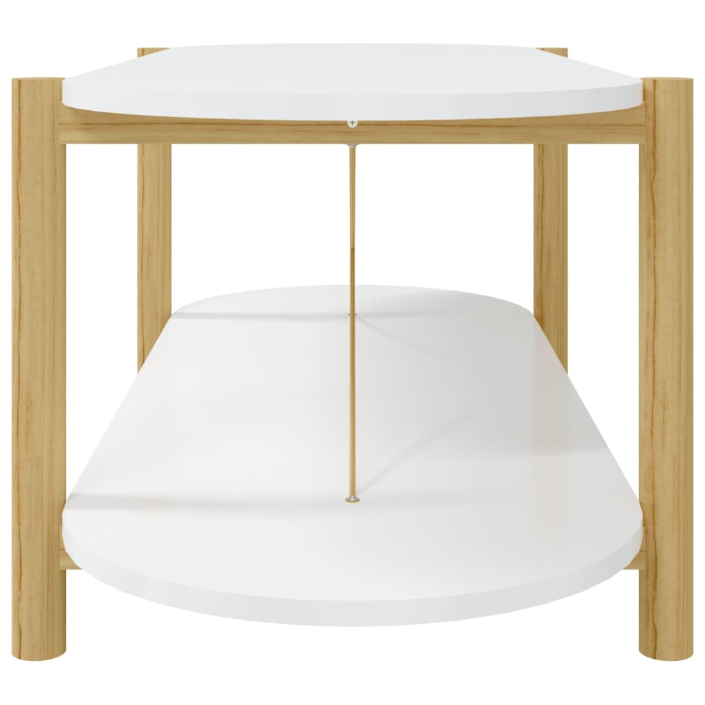 vidaXL Stolik kawowy, biały, 110x48x40 cm, materiał drewnopochodny