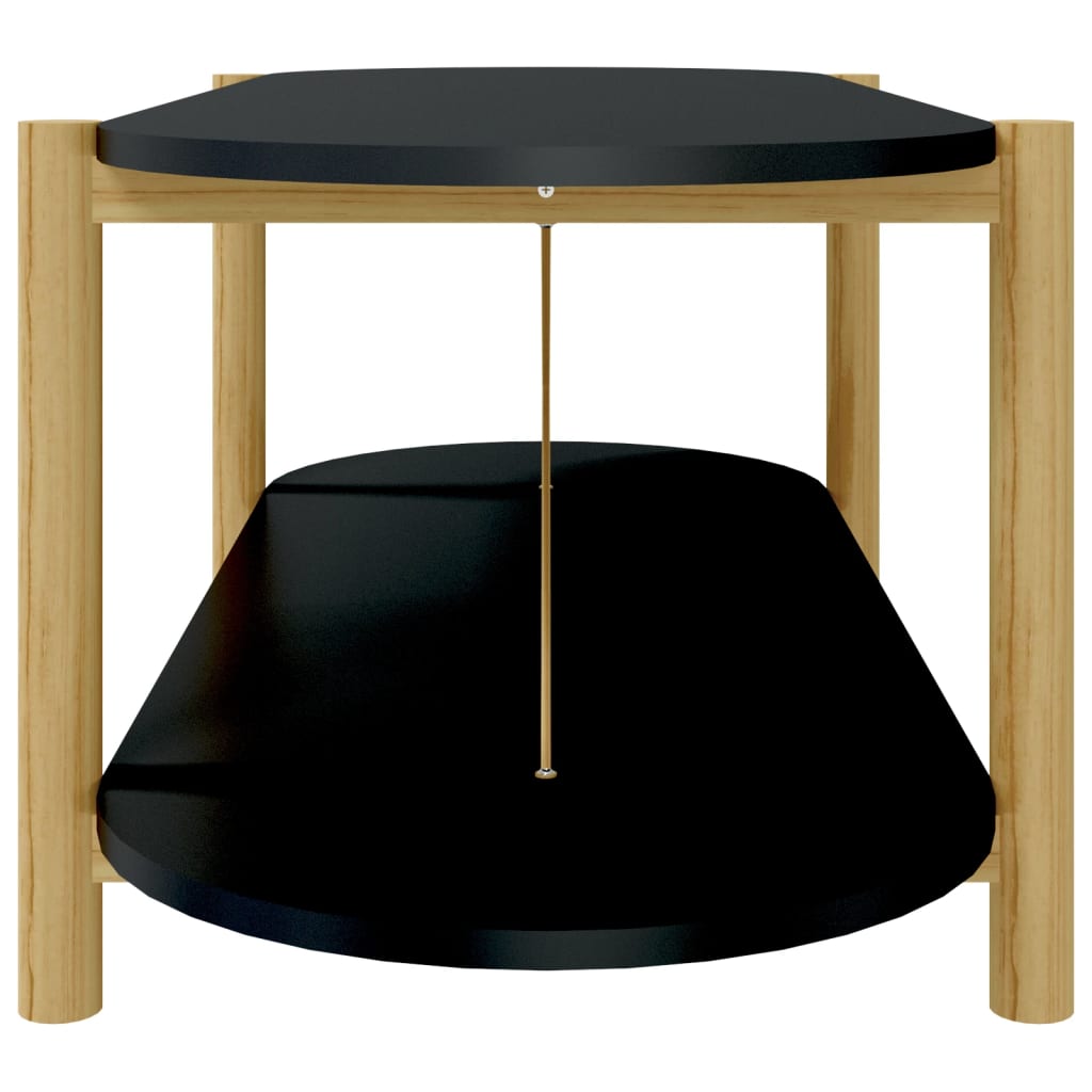 vidaXL Stolik kawowy, czarny, 110x48x40 cm, materiał drewnopochodny