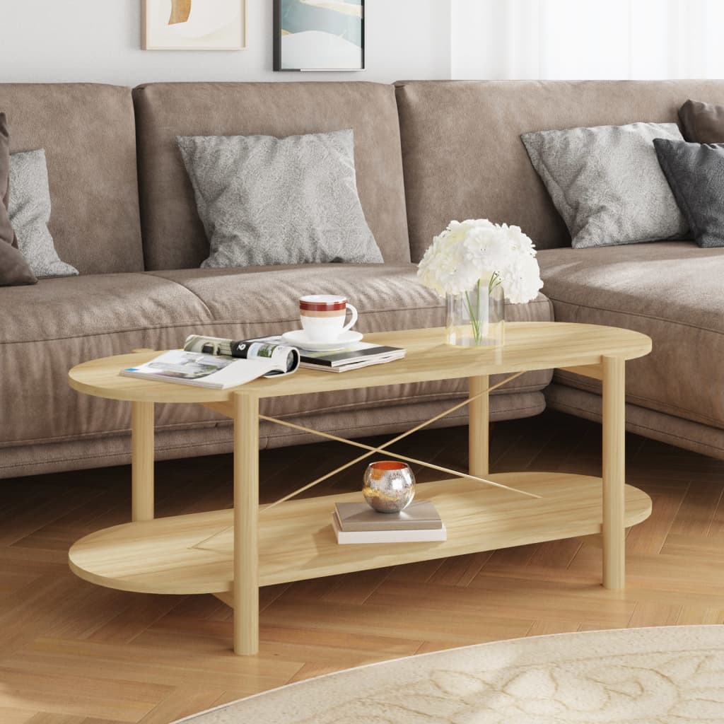 vidaXL Stolik kawowy, 110x48x40 cm, materiał drewnopochodny