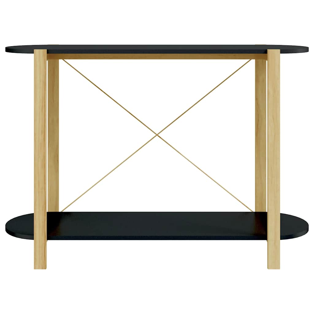 vidaXL Stolik konsolowy, czarny, 110x38x75 cm, materiał drewnopochodny