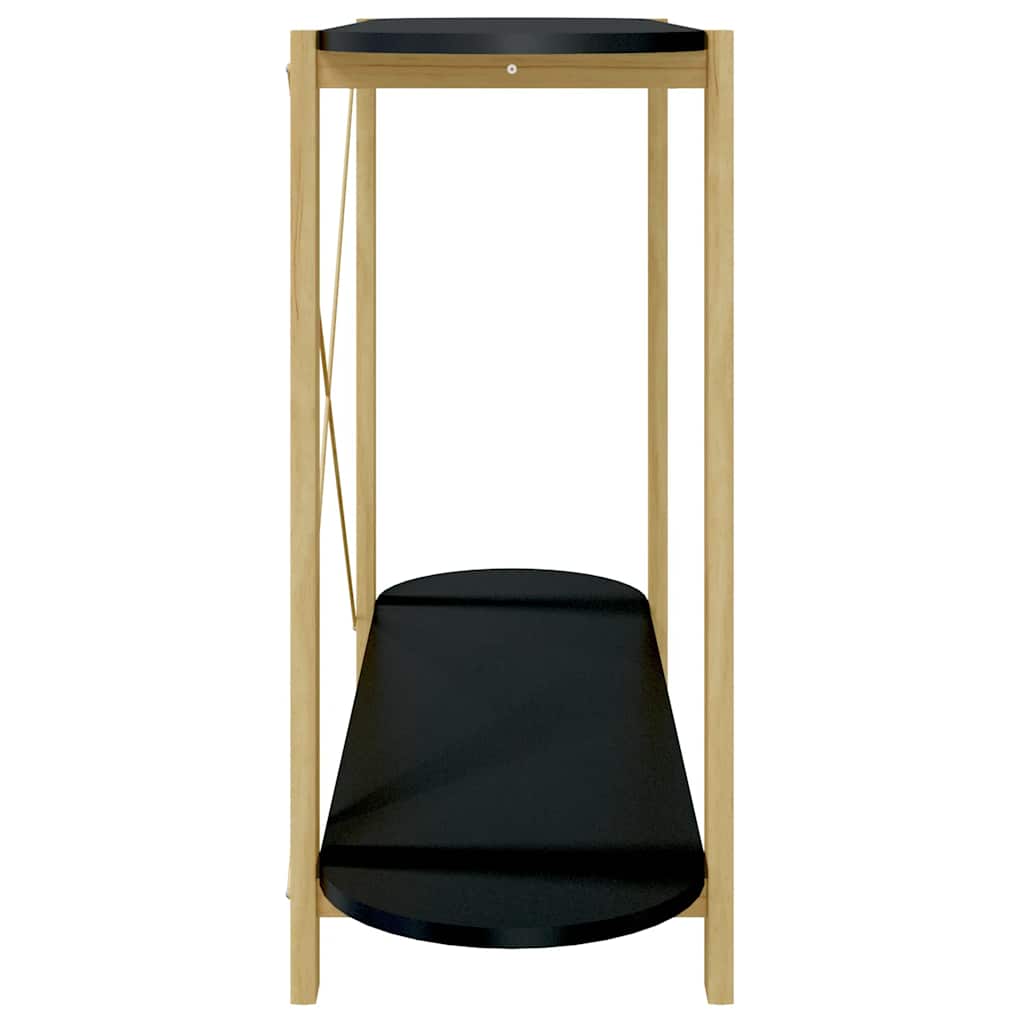 vidaXL Stolik konsolowy, czarny, 110x38x75 cm, materiał drewnopochodny
