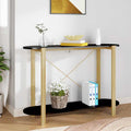 vidaXL Stolik konsolowy, czarny, 110x38x75 cm, materiał drewnopochodny
