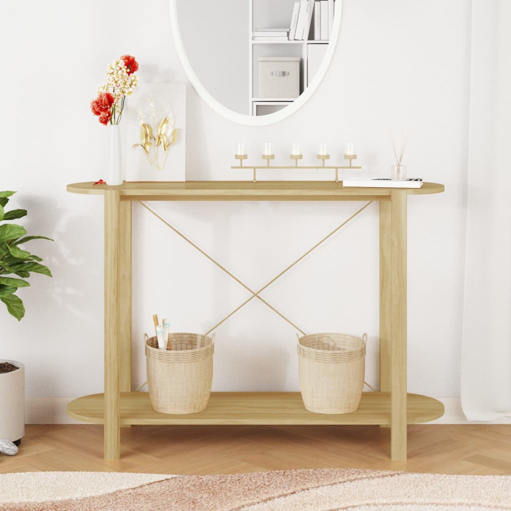 vidaXL Stolik konsolowy, 110x38x75 cm, materiał drewnopochodny