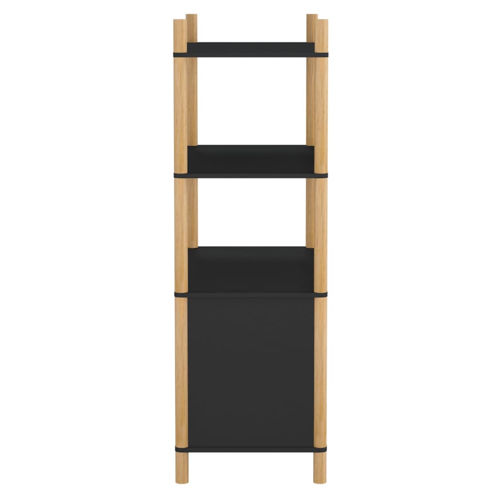 vidaXL Wysoka szafka, czarna, 80x40x121 cm, materiał drewnopochodny
