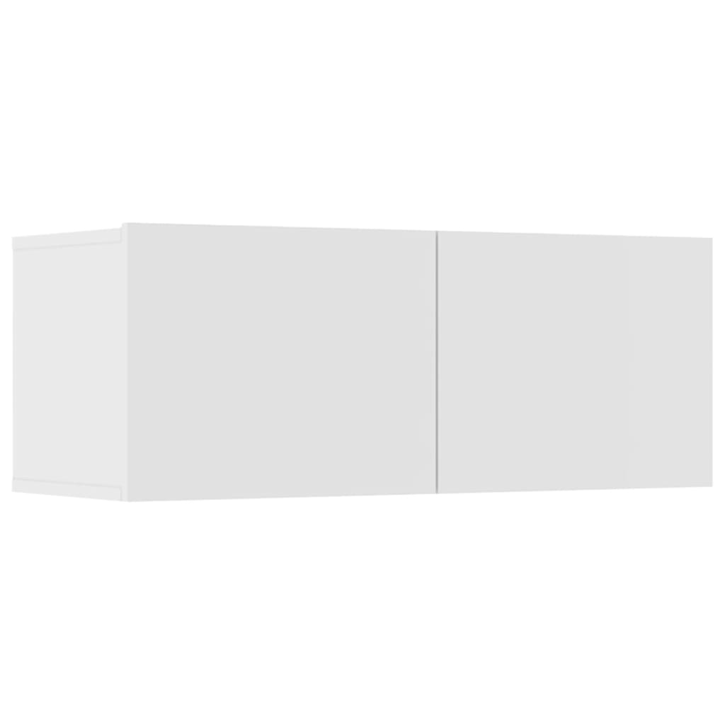 vidaXL Szafki TV, 4 szt., białe, 80x30x30 cm, materiał drewnopochodny