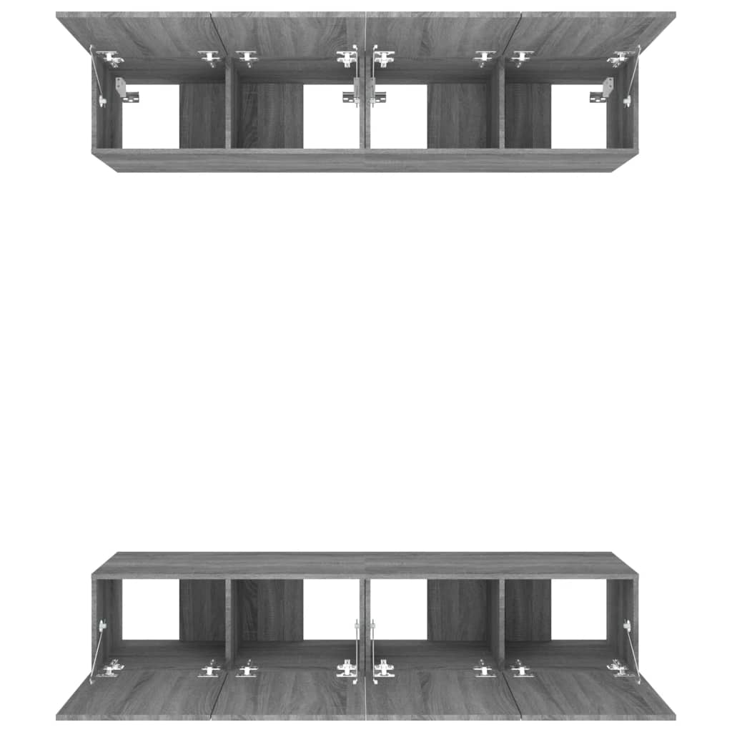 vidaXL Szafki TV, 4 szt., szary dąb sonoma, 80x30x30 cm