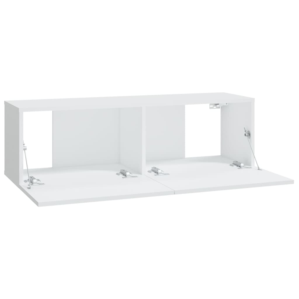 vidaXL Szafki ścienne pod TV, 4 szt., białe, 100x30x30 cm