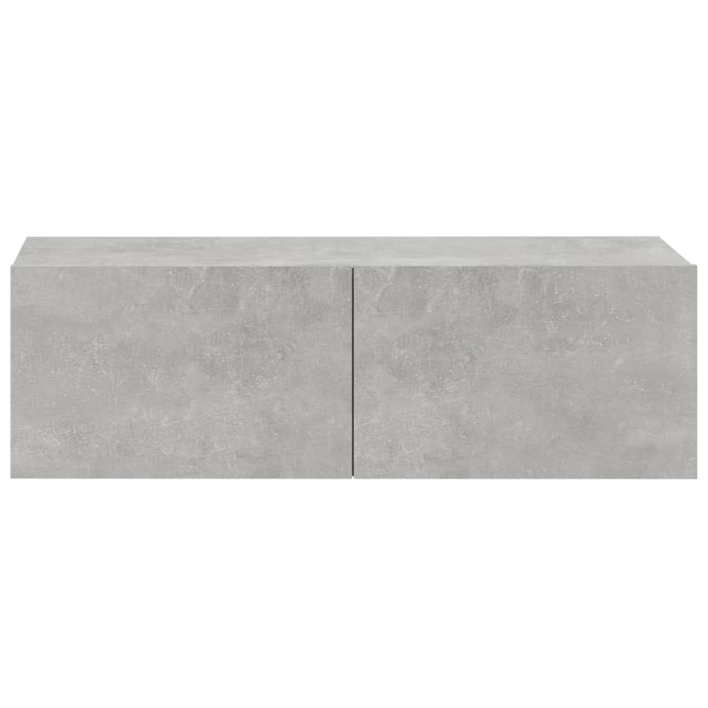 vidaXL Szafki ścienne pod TV, 4 szt., betonowa szarość, 100x30x30 cm