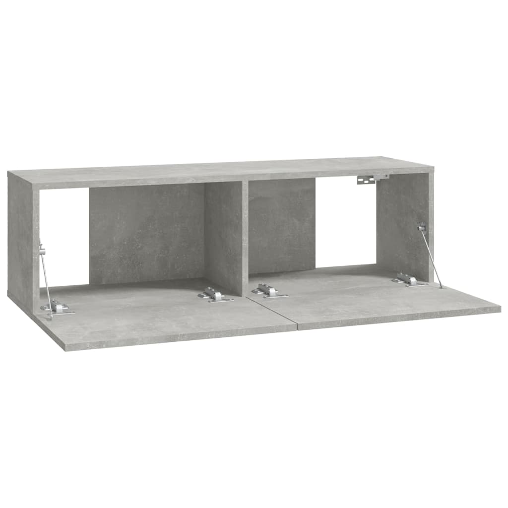 vidaXL Szafki ścienne pod TV, 4 szt., betonowa szarość, 100x30x30 cm