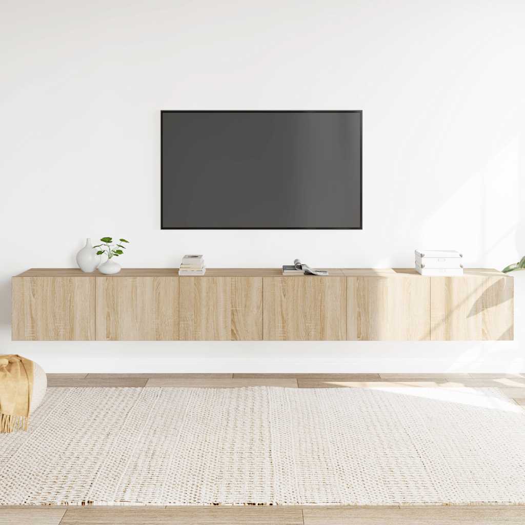 vidaXL Zestaw 3szafek telewizyjnych, dąb sonoma