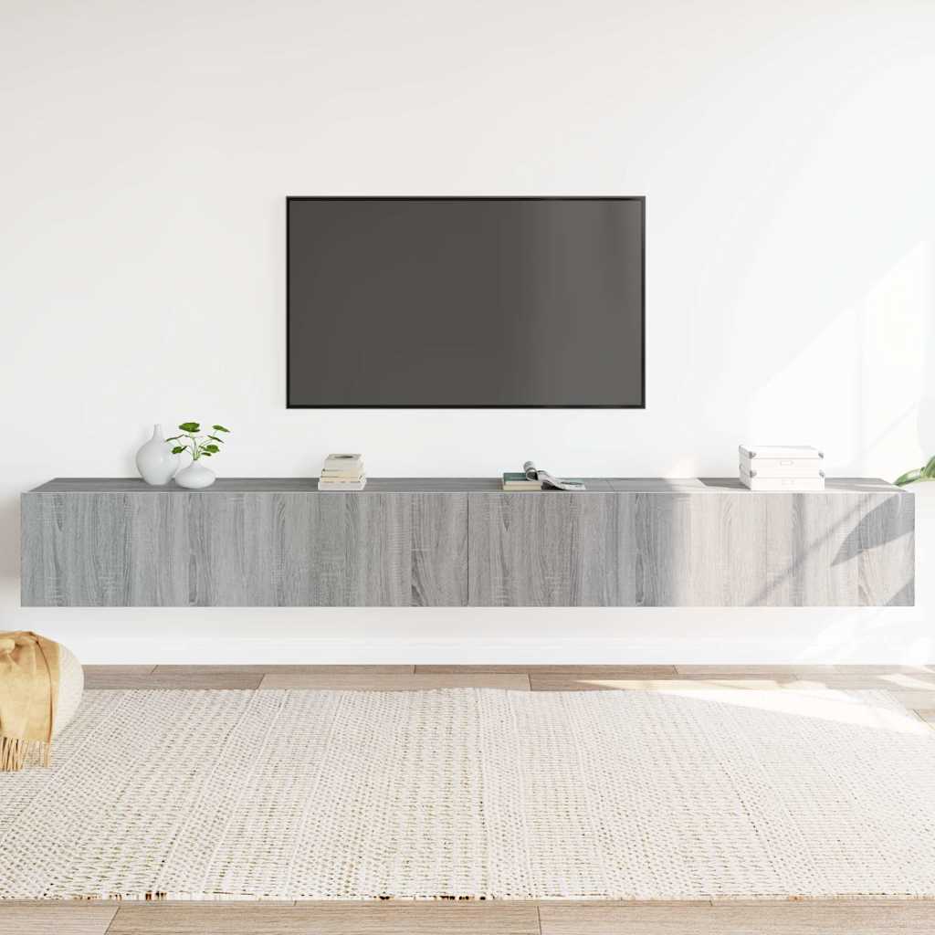 vidaXL Zestaw 3 szafek TV, szary dąb sonoma, materiał drewnopochodny