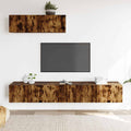 vidaXL Zestaw 3 szafek TV, przydymiony dąb, materiał drewnopochodny