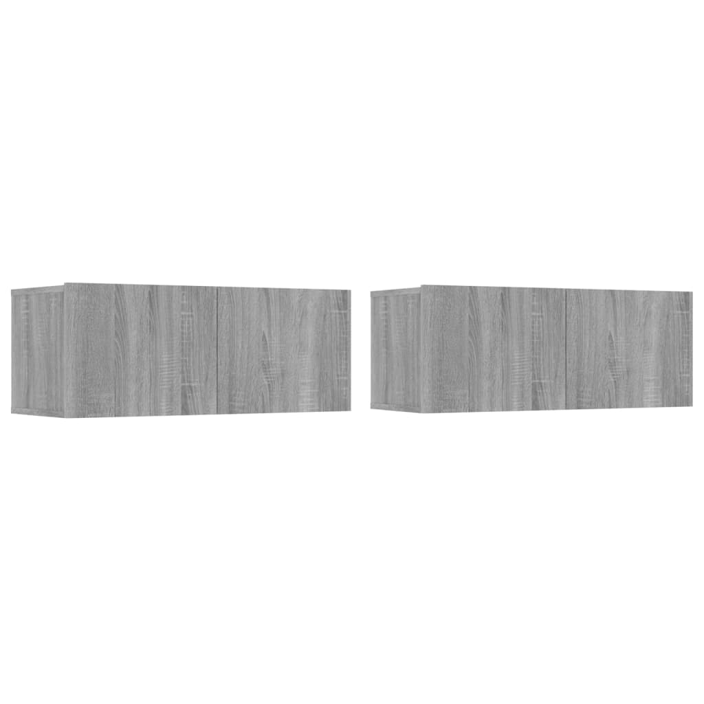 vidaXL Zestaw 4 szafek telewizyjnych, szary dąb sonoma