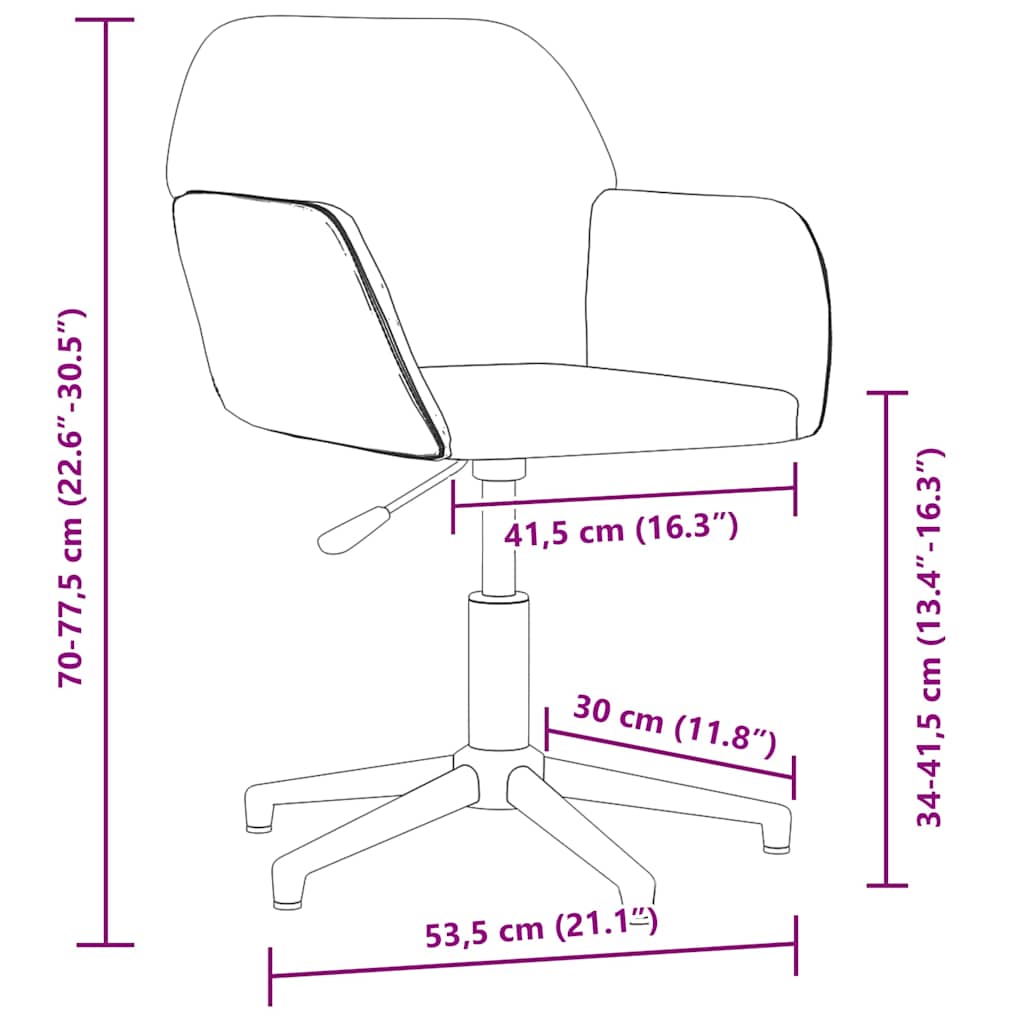 vidaXL Obrotowe krzesło biurowe, winna czerwień, obite tkaniną