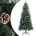 vidaXL Sztuczna choinka ze stojakiem, zielona, 120 cm, PVC