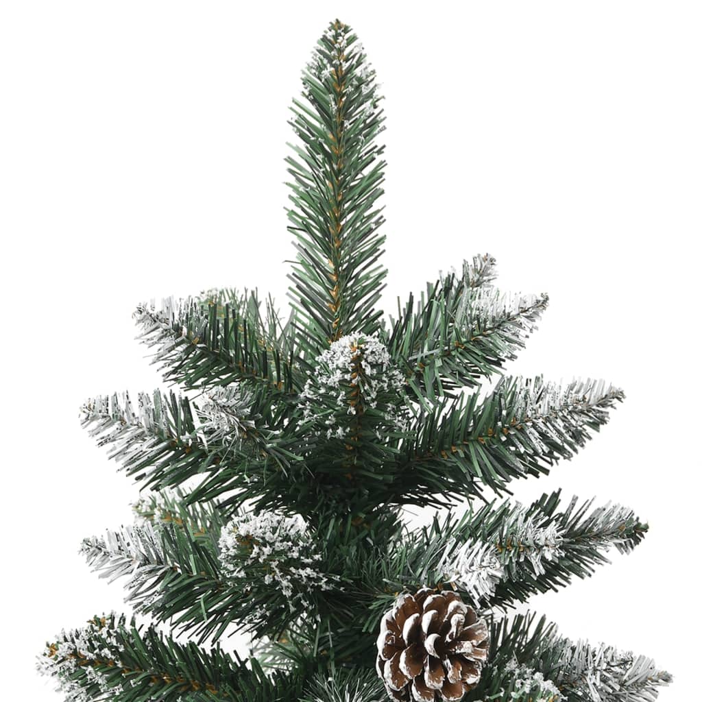 vidaXL Sztuczna choinka ze stojakiem, zielona, 150 cm, PVC