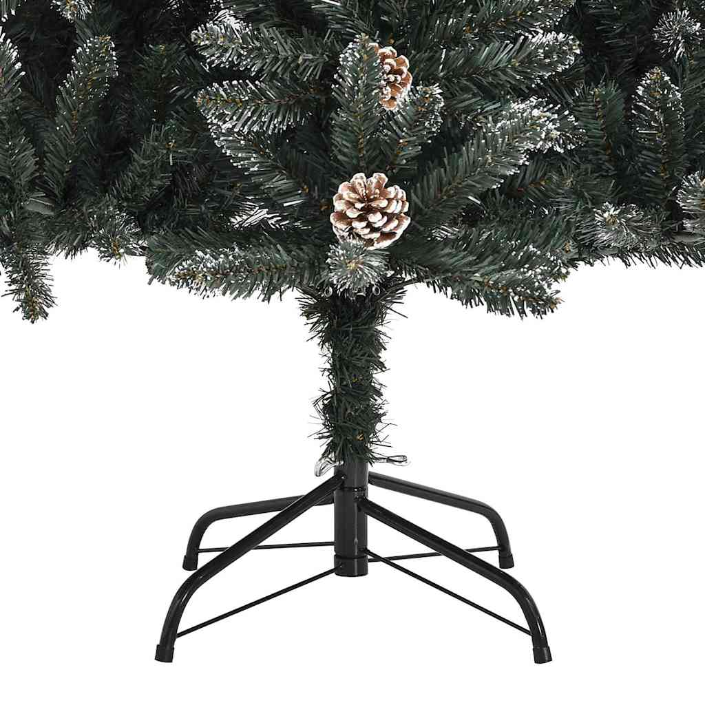 vidaXL Sztuczna choinka ze stojakiem, zielona, 120 cm, PVC