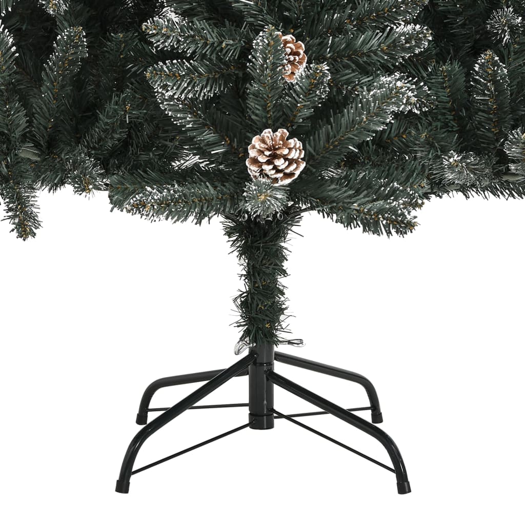 vidaXL Sztuczna choinka ze stojakiem, zielona, 150 cm, PVC
