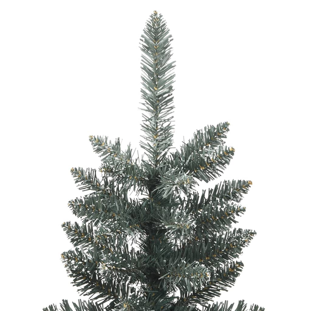 vidaXL Sztuczna, smukła choinka ze stojakiem, zielona, 120 cm, PVC