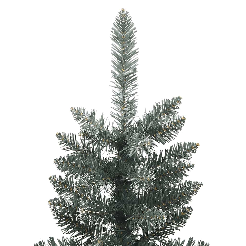 vidaXL Sztuczna, smukła choinka ze stojakiem, zielona, 150 cm, PVC