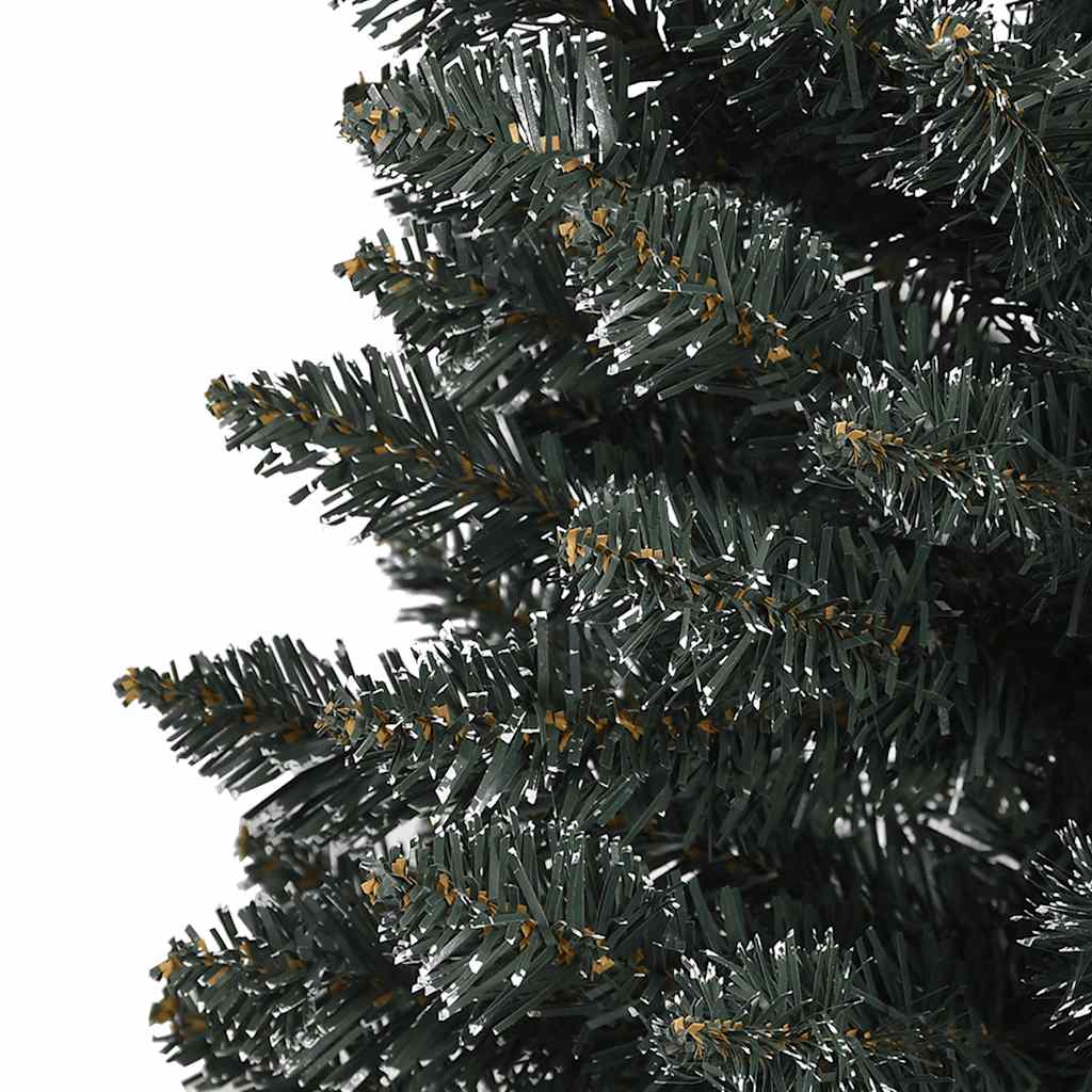 vidaXL Sztuczna, smukła choinka ze stojakiem, zielona, 150 cm, PVC