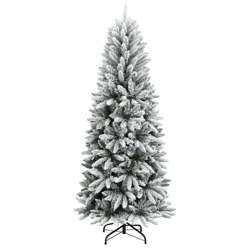 vidaXL Sztuczna choinka pokryta śniegiem, 180 cm, PVC i PE
