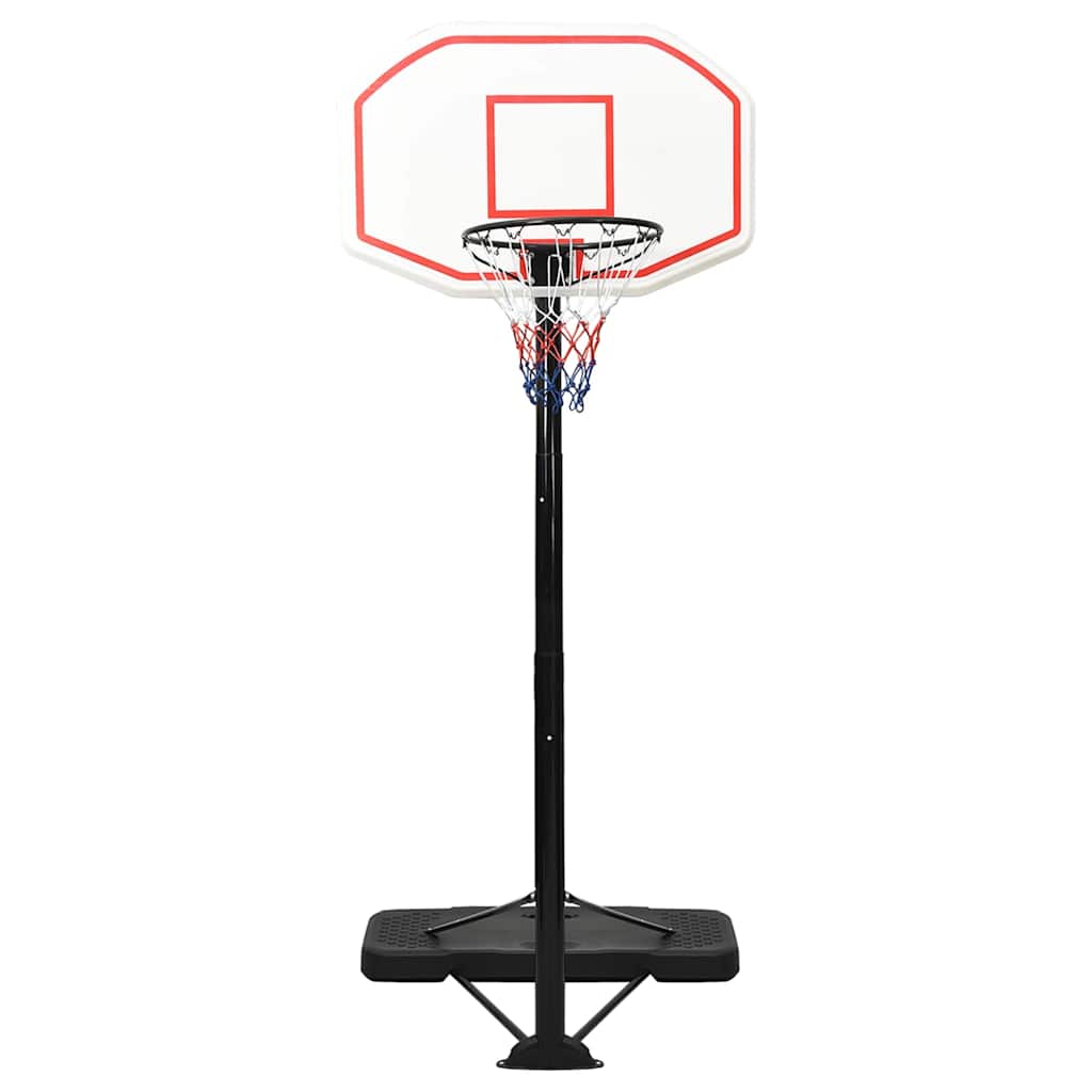 vidaXL Stojak do koszykówki, biały, 258-363 cm, polietylen