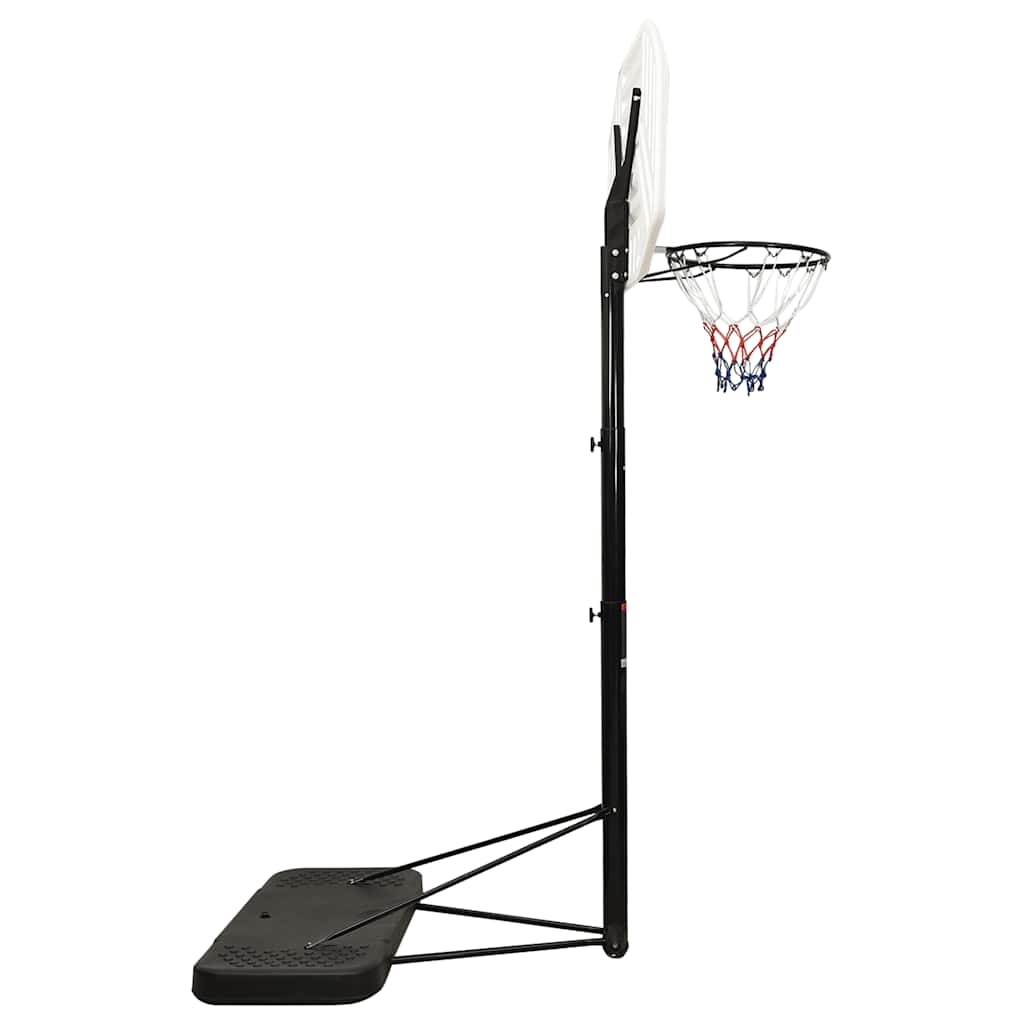 vidaXL Stojak do koszykówki, biały, 258-363 cm, polietylen