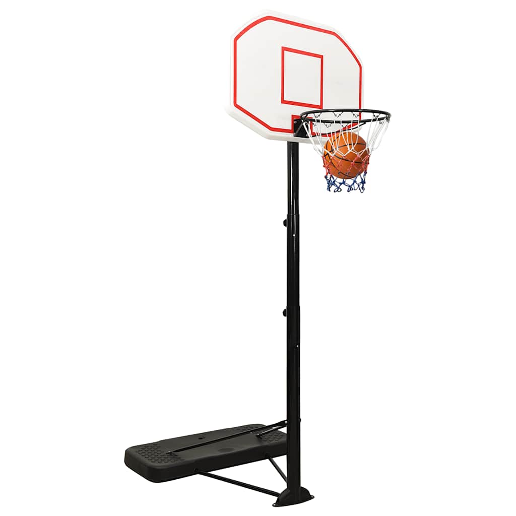 vidaXL Stojak do koszykówki, biały, 258-363 cm, polietylen