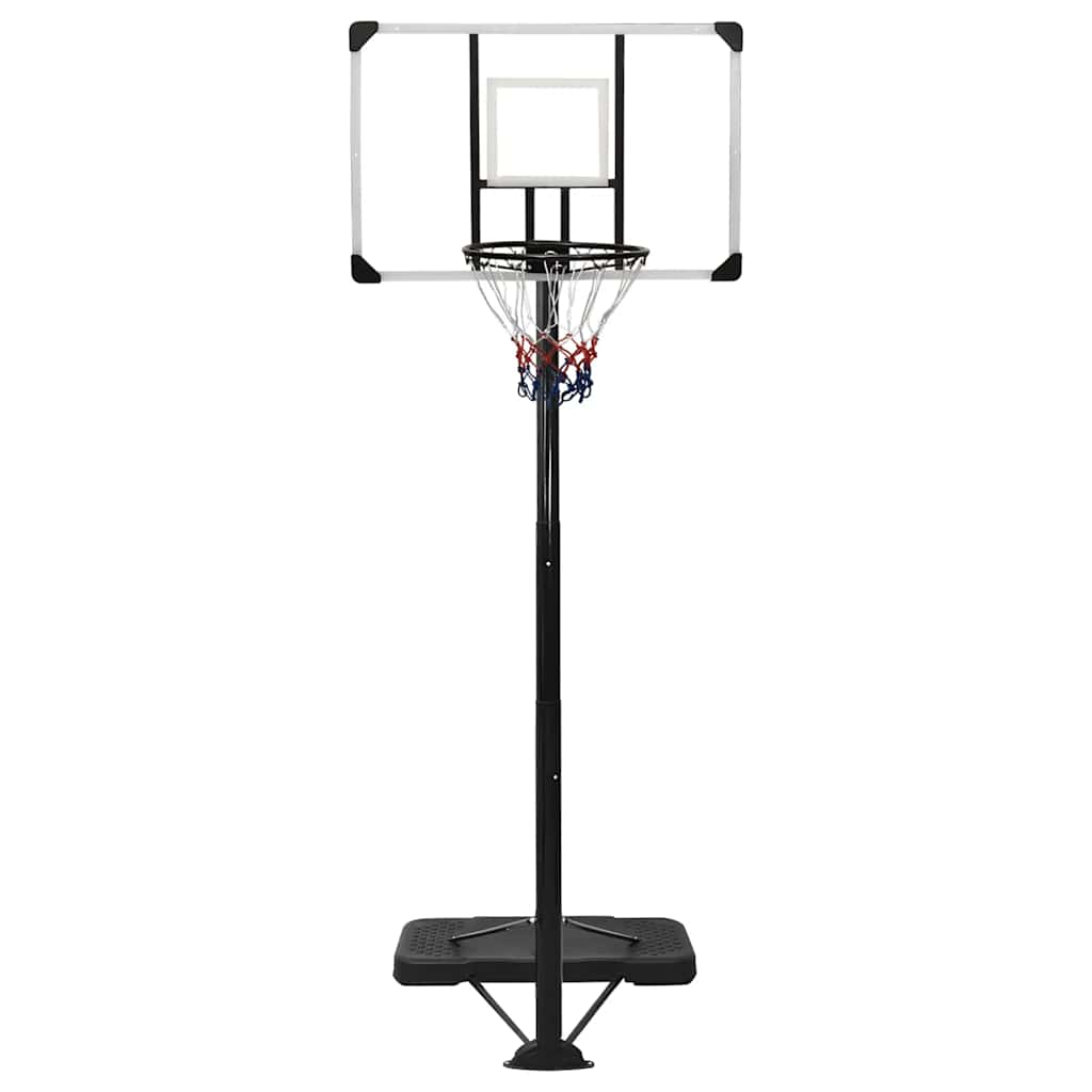 vidaXL Stojak do koszykówki z przezroczystą tablicą, 256-361 cm