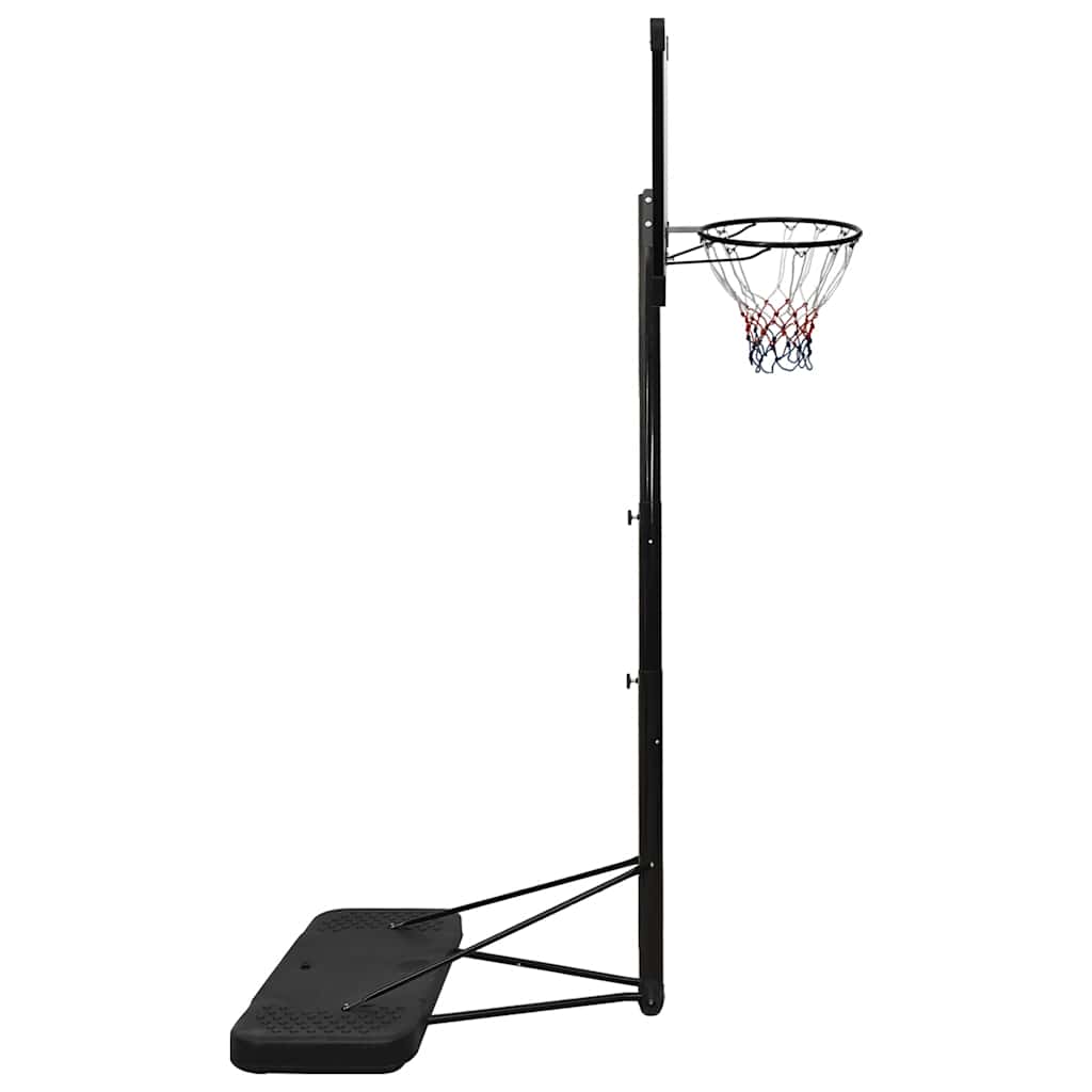 vidaXL Stojak do koszykówki z przezroczystą tablicą, 256-361 cm